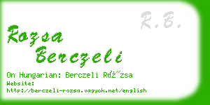 rozsa berczeli business card